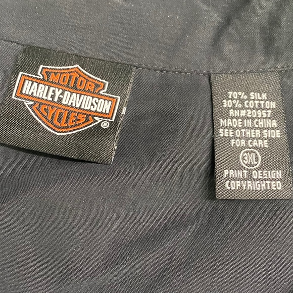 Men’s Harley-Davidson Motorcycle Silk Blend Shirt Embroidered - 3XL - Picture 7 of 7